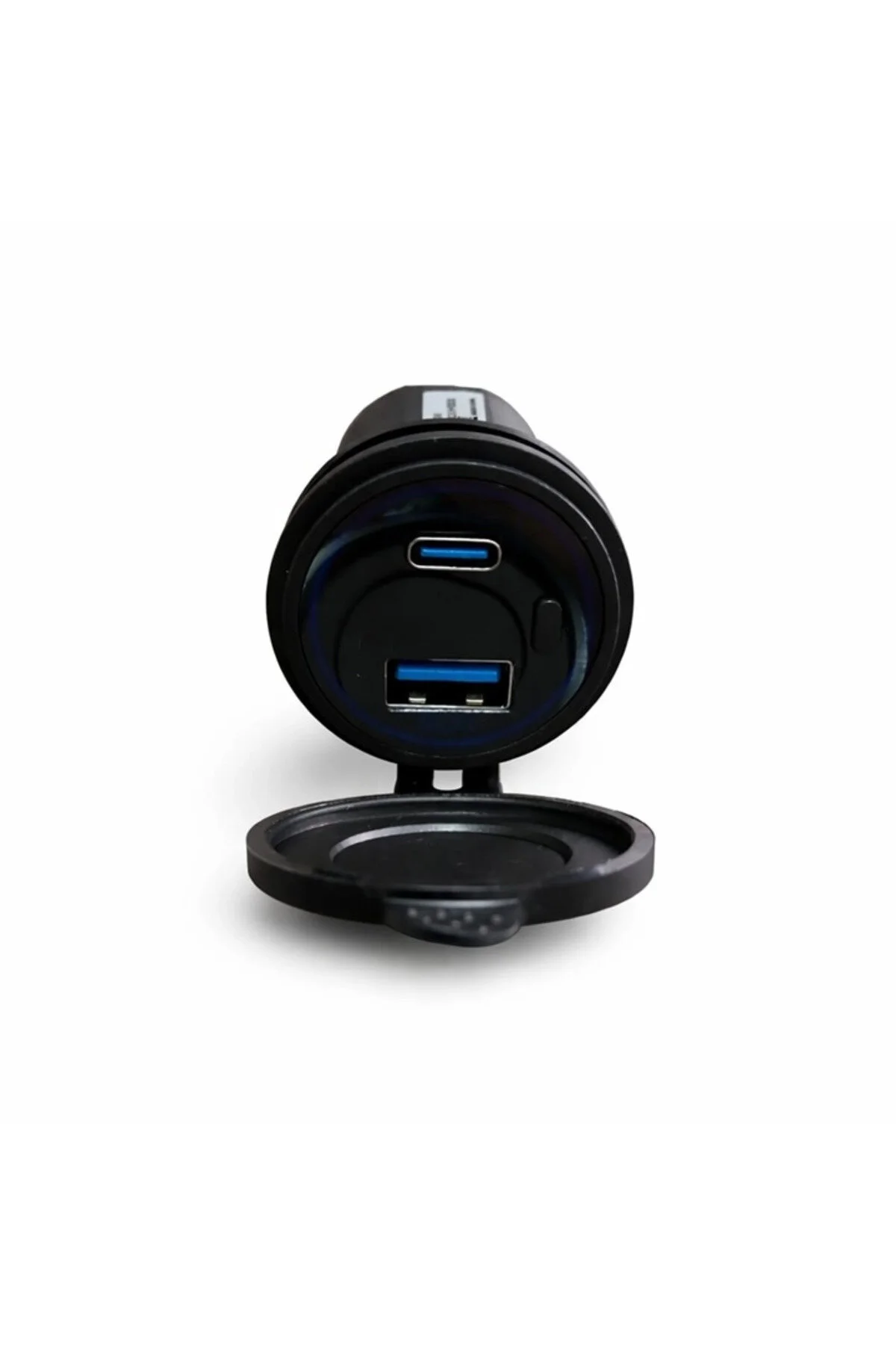 Pano Tip İkili Usb3.0 Type-c Soket 12-24v Butonlu Mavi Led