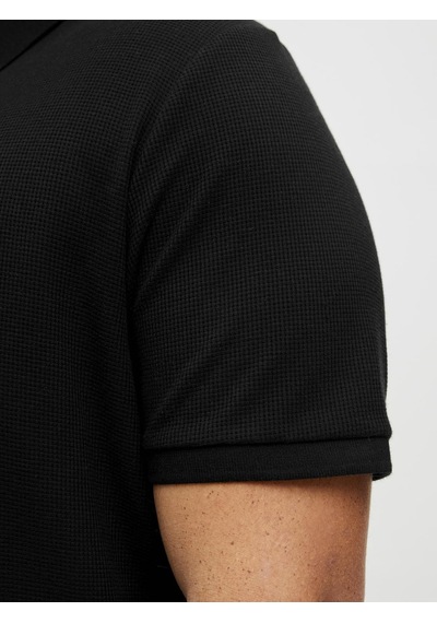 Jack & Jones Büyük Beden Polo Tişört - Austin - 12274980 Black Siyah