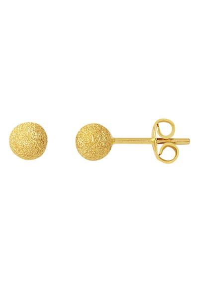 Bilezikci Kumlu Tasarım 14 Ayar Altın Top Küpe 5 Mm.