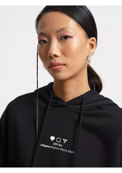 Kadın Sweatshirt Lf2034553 Siyah