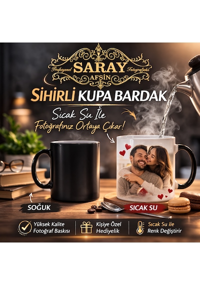 Sihirli Kupa Baskı Siyah