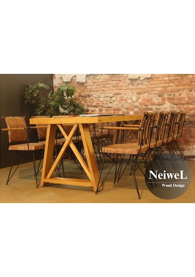 Neiwel Paes Doğal Ahşap Toplantı Masası x 80 x 160 Açık Ceviz