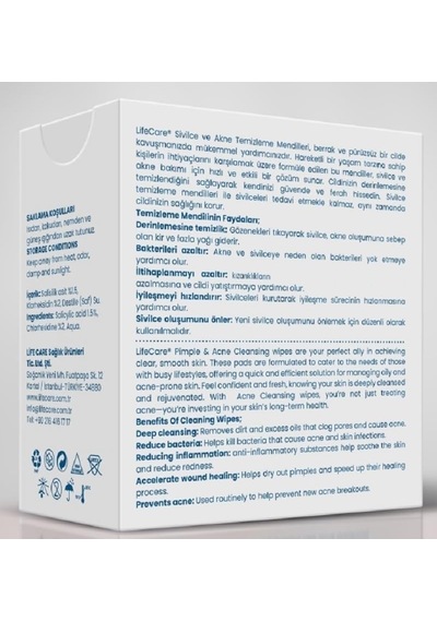 Tr Sivilce Akne Temizleme Mendili 100 Adet Alkolsüz Formül