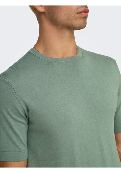 Only & Sons Erkek Düz Basic Yeşil T-shirt-22022928 Only & Sons Erkek Düz Basic Yeşil T-shirt-22022928