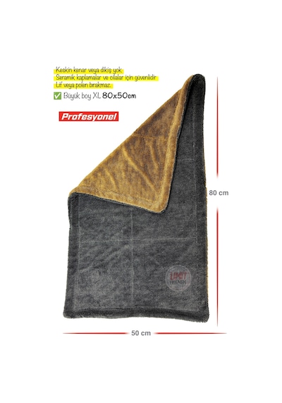 Twiss Çift Taraf 80x50 Mikrofiber Oto Kurulama Havlusu İz Bırakmayan Profesyonel Detailing Bezi