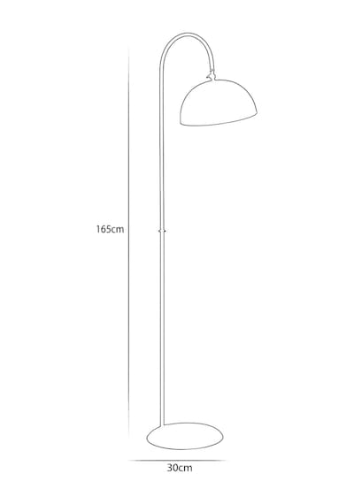 Lambader Eskitme Metal Gövde Modern Tasarım Ayarlanabilir Başlık Yerden Dekoratif Aydınlatma 160 Cm - Gold