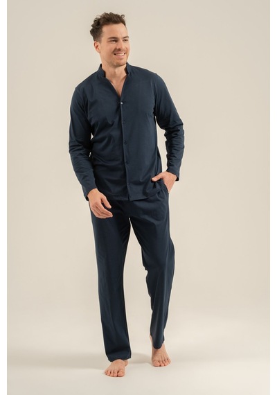Arnetta Erkek Lacivert Gömlek Pijama Takımı Ar3857-s-v1 Ar3857-s-v1