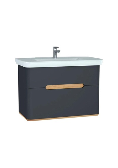 VitrA Sento 100Cm Antrasit Banyo Dolabı Alt Modül Ve Lavabo 60838 Çok Renkli VitrA Sento 100Cm Antrasit Banyo Dolabı Alt Modül Ve Lavabo 60838 Çok Renkli