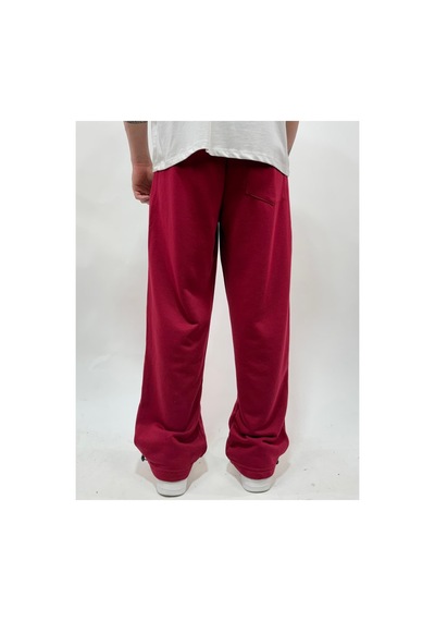 Zaee Syncl Yazlık Nakışlı Ayarlanabilir Baggy Eşofman Altı Bordo