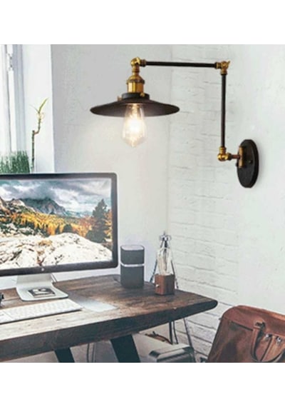 Riolight Retro Üç Mafsallı Metal Aplik (454564596) Siyah