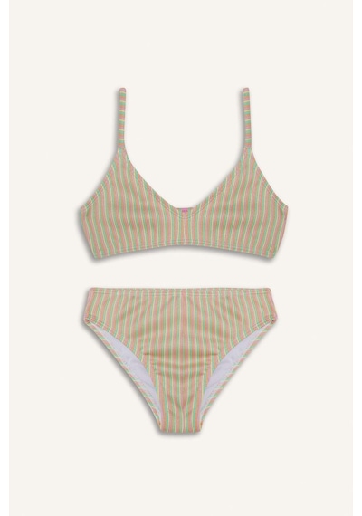 Defacto Kız Çocuk Çizgili Bikini Takımı E3535a825hspn179 Pembe