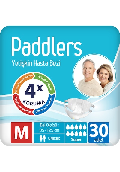 Yetişkin Hasta Bantlı Bez Medium 30 Adet – Yüksek Emicilik, Koku Kontrollü