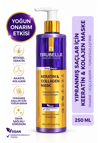 Keratin & Kolajen Sıvı Saç Kremi 250 Ml Onarıcı Ve Dolgunlaştırıcı Etkili Formül
