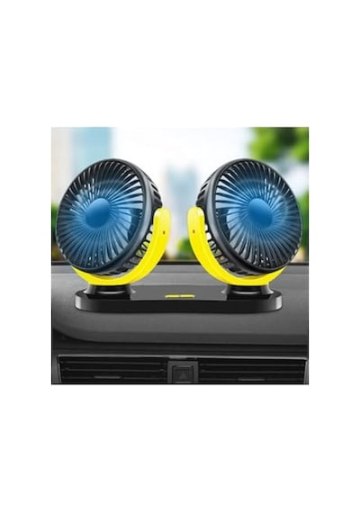 12 Volt Dc Usb Girişli Masaüstü Vantilatör 2 Li Plastik Ev, Ofis, Araç Fanı