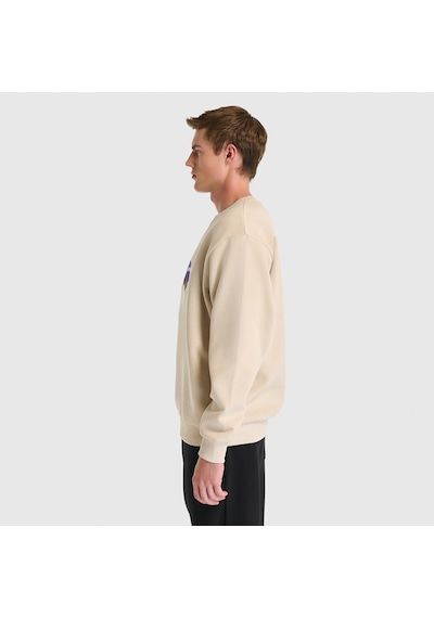 New Balance Nb Lifestyle Men Sweatshirt Erkek Bej Sweatshirt - Mnc3505 Bej