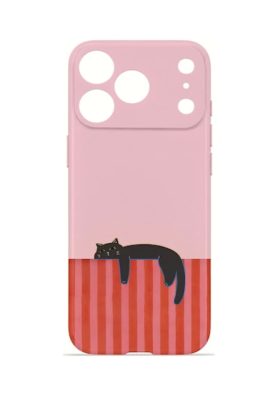 Apple iPhone Uyumlu 17 Pro Max Vorian İnce Kamera Korumalı Mika Kılıf Lazy Cat Sunset Lazy Cat Sunset Mika
