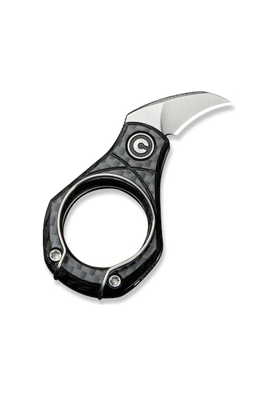 Civivi Pyrus Twill Carbon Fiber Handle Satin Finished 14c28n Blade Kamp Çakı Siyah