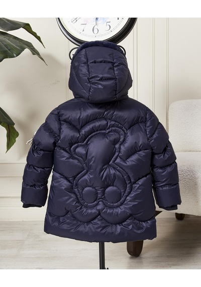 Benitto Kids Kız Bebek Kapüşonlu Fermuarlı Şişme Mont 51351 Lacivert