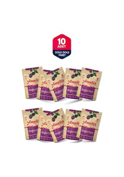 Freeze Dried 10'lu Dolu Dolu Paket Böğürtlen Kuru Meyve Cipsi - Dondurularak Kurutulmuş Böğürtlen 15gx10 150 G