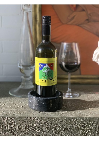 Black Marble Wine Stand, 5 X 5 X 2 İnç Çok Renkli