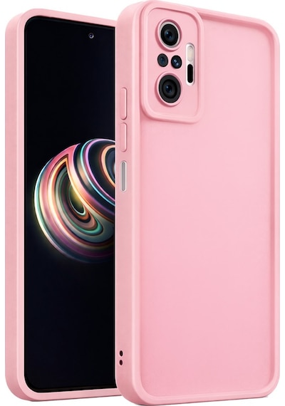 Mi Redmi Note 10 Pro Ve Redmi Note 10 Pro Max Uyumlu Kamera Çıkıntılı Mat Silikon Telefon Kılıfı Pembe