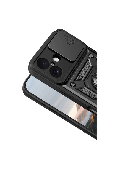 Apple, Uyumlu iPhone 17 Pars Lens Yüzüklü Silikon - Siyah