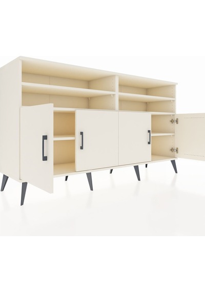 Hyperion Konsol 6 Raflı 4 Kapaklı 176x44x99 Aytaşı-aytaşı Aytası/aytası - Aytası