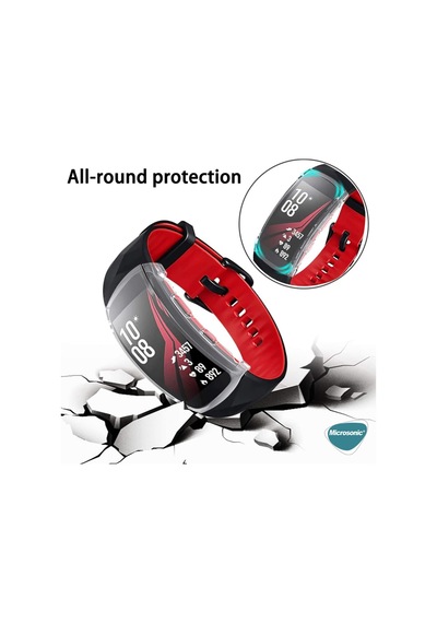 Microsonic Samsung Uyumlu Gear Fit 2 Pro Kılıf 360 Şeffaf
