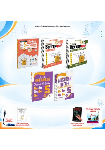 Çanta Yayınları 2026-2027 5. Sınıf Tüm Dersler 5 Kitap Mat Soru/mat Defter Hariç Tam Seri Set