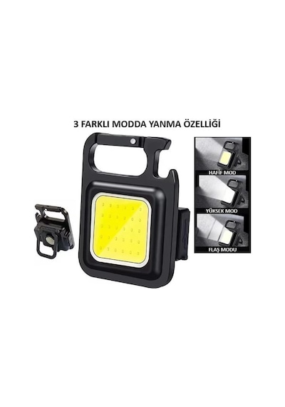 Led Lamba Mini 30 Ledli Mıknatıslı Şarjlı Askılı Anahtarlık Kamp Çadır Lambası Fener