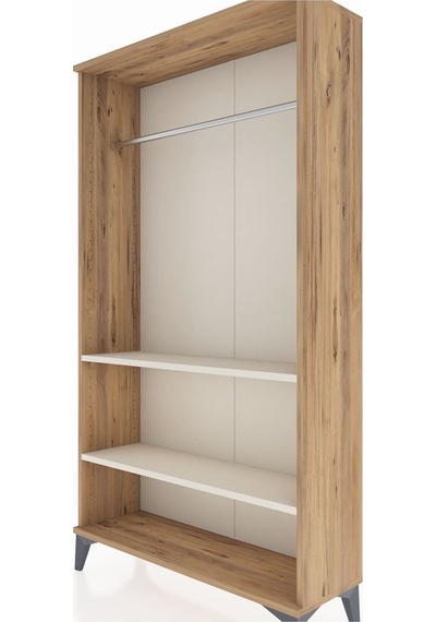 Arges Dolap 2 Raflı Kapaklı Tek Askılı 88x30x163 Çam-aytaşı Atlas Çam