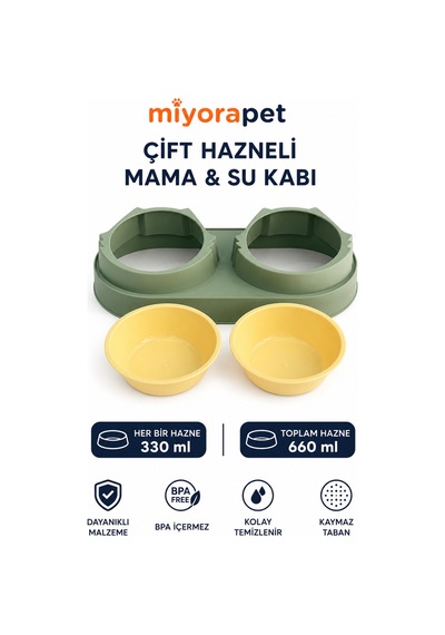 Mad-002 İkili Mama Su Kabı-haki