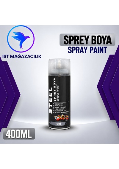 İst Steel Sprey Boya Gri 400 Ml 07 Gri