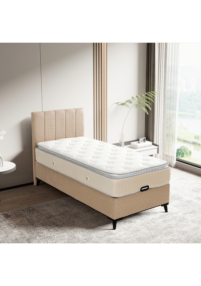 Luna Elite Tek Kişilik Yatak Baza Başlık Set 3'lü Set Konuma Özel Teslimat 90 x 190 CM
