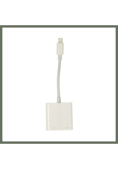 Bezos Apr22 Apple Uyumlu iPhone Otg 2in1 - Beyaz Bezos1
