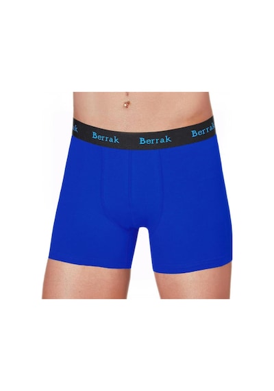 Berrak 4476 Modal Likralı Renkli Erkek Boxer Külot Saks Mavi