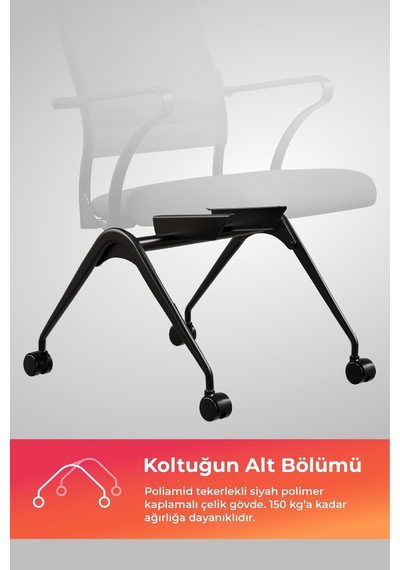 Ergolife Sit Air 24/7 M4-280k - Fileli, Siyah, Tekerlekli,toplantı Odası, Bekleme Sandalyesi - 6a0.60.1.682 Ergolife Sit Air 24/7 M4-280k - Fileli, Siyah, Tekerlekli,toplantı Odası, Bekleme Sandalyesi - 6a0.60.1.682