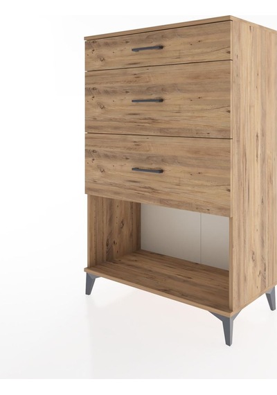 Hyperion Dolap 3 Çekmeceli 88x44x134 Çam-çam Çam