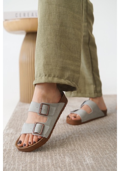 Daxtors Arizona Günlük Ortopedik Unisex Tokalı Terlik Buz