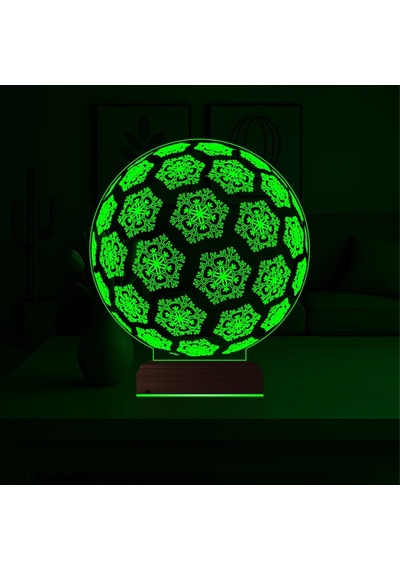 Luvivia Kar Tanesi 3d Lamba - Masa Gece Lambası Şeffaf