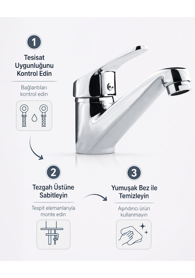 İtimat Vega 352 Mix Lavabo Bataryası