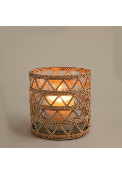 Samoa Rattan Fener 20 Cm Natural
