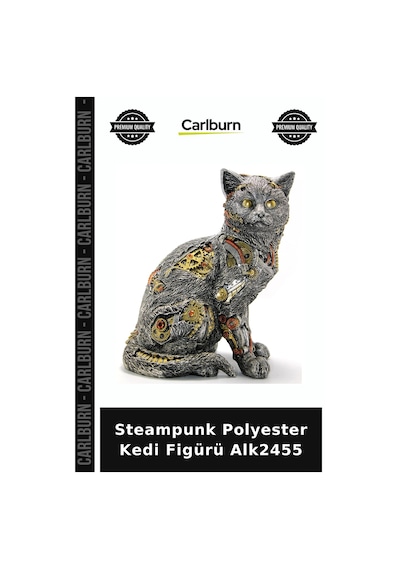Özel Üretim Dekoratif Figür Steampunk Polyester Kedi Figürü Alk2455