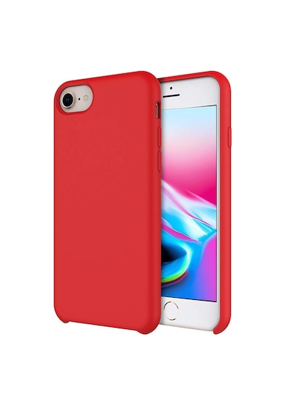Apple Uyumlu iPhone Buff 8 7 İle Rubber Fit Kılıf Red