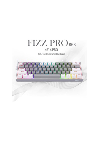 Redragon K616 Fizz Pro%60 3 Mod Kablolu, 2.4 Ghz Kablosuz, Blueto