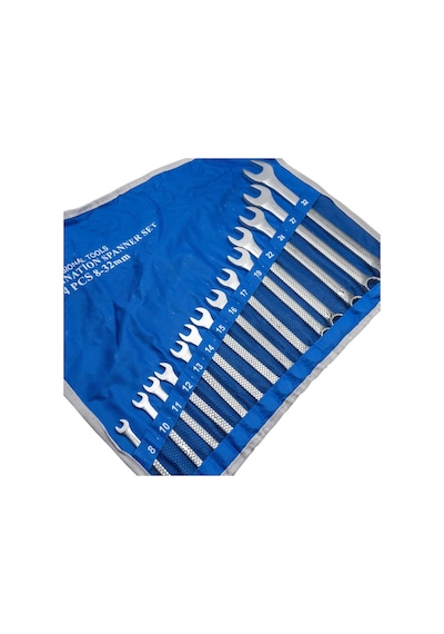 6111 Kombine Anahtar Takımı 8-32 Mm 14 Parça Bez Çantalı