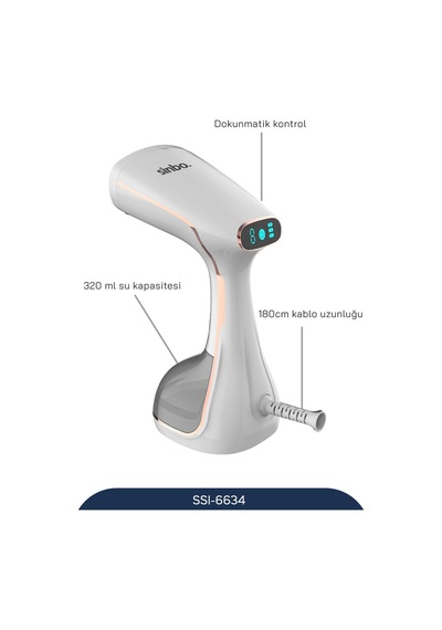 Ssı-6634 - Dikey Buharlı Kırışıklık Giderici - 1640w - Beyaz