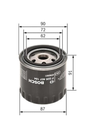 BOSCH F026407184 Yağ Filtresi Megane III Laguna III / Navara 1.5 DCI 1.9 DCI 3.0 4Wd
