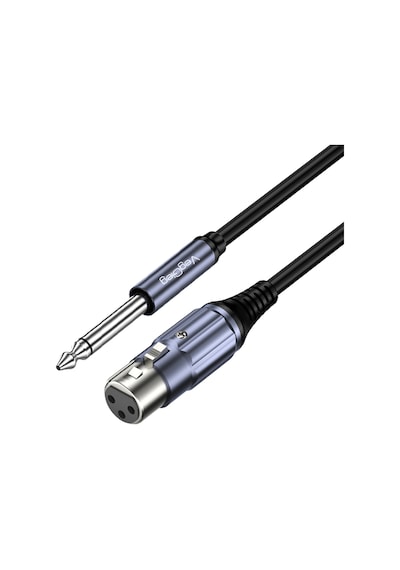 Veggieg 6.35mm To Xlr Dişi Mikrofon Kablosu Hi-fi Ses Kalitesi Ofc Bakır Enstrüman Ses Kablosu 5 Metre