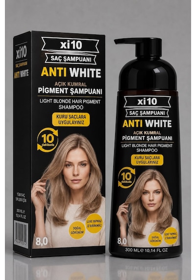 Xi10 Açık Kumral 8.0 Beyaz Kapatıcı Şampuan 300 ML